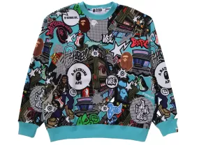 A Bathing Ape Comic Art Crewneck xld