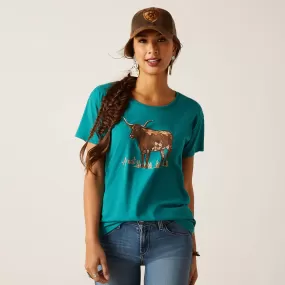 Ariat Womens Longhorn Watercolour T-Shirt