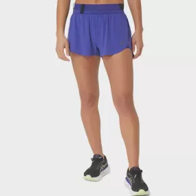 ASICS WOMENS METARUN SPLIT SHORT-Eggplant