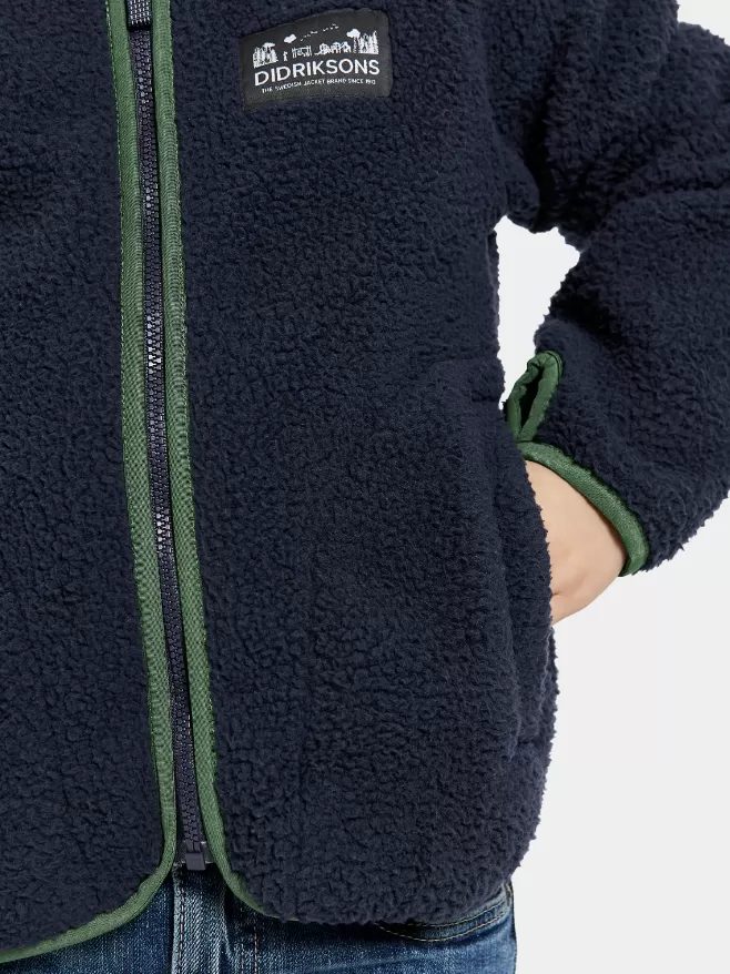 Didriksons Kids Gibbs Full Zip Fleece (Navy)(Ages 1-10)