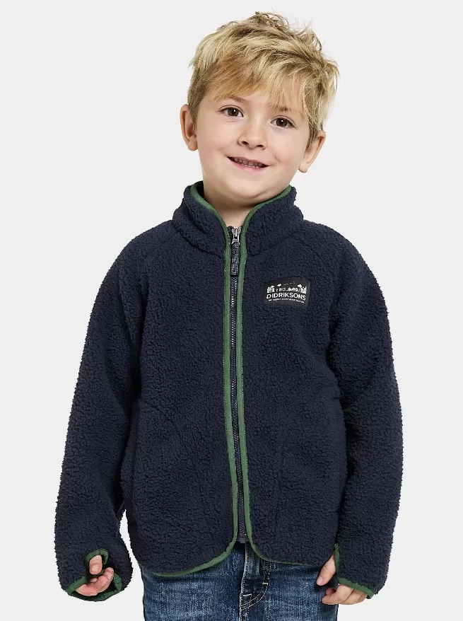 Didriksons Kids Gibbs Full Zip Fleece (Navy)(Ages 1-10)