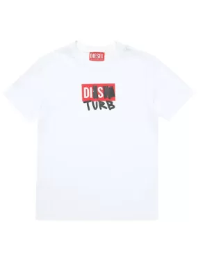 Diesel T-Shirt U Distured White