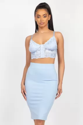 Jr Bralette Lace Hook - Blue