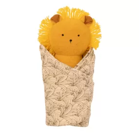 Lion Burp Cloth and Rattle Plush