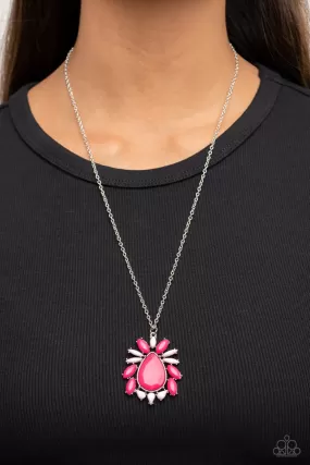 Paparazzi Indie Icon Pink Necklace & Earring Set