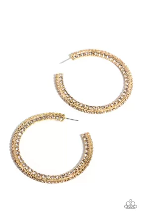 Paparazzi Scintillating Sass Gold Post Earrings