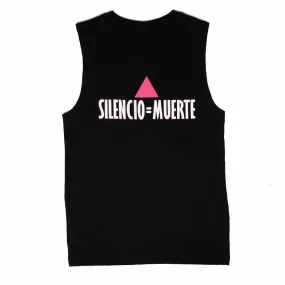 Silencio = Muerte Sleeveless T-Shirt supporting Ali Forney Center