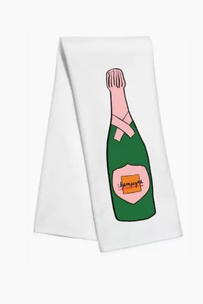 The Champagne Bottle Tea Towel